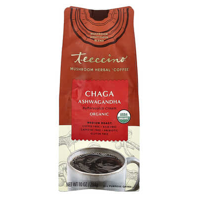 Miraculous Mushrooms™ Coffee Alternative, Chaga Ashwagandha, Butterscotch Cream, Caffeine Free, 10 oz (284 g)