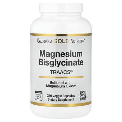 Magnesium Bisglycinate Chelate, Albion TRAACS®, 240 Veggie Capsules (100 mg per Capsule)