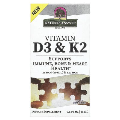 Витамин D3 & K2, 0.5 fl oz (15 ml)