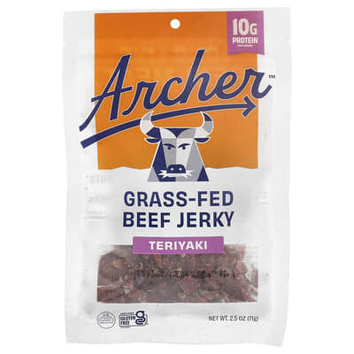 Country Archer Jerky мясные джерки из говядины, Teriyaki, 2.5 oz (71 g)
