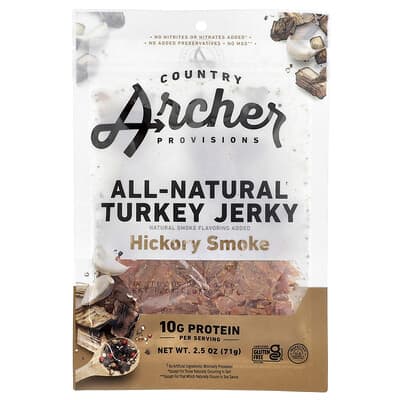 All-Natural Turkey Jerky, Hickory Smoke, Mild,  2.5 oz (71 g)