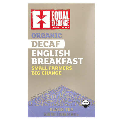 Чай Equal Exchange Organic Decaf English Breakfast, 20 Tea Bags