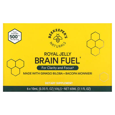 Ноотроп Royal Jelly Brain Nootropic™, 6 ампул по 0,35 жидких унции (10 мл)