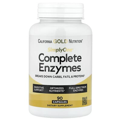 SimplyOne®, Complete Enzymes with Betaine HCl, Ox Bile Extract, Full-Spectrum Enzymes, and Bromelain, 90 Capsules