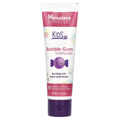 Botanique, Kids Toothpaste, Bubble Gum, 4 oz (113 g)