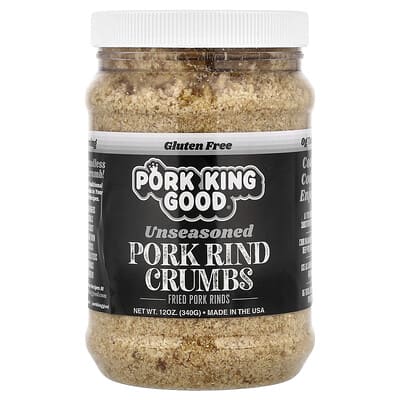 Pork Rind Crumbs, Unseasoned, 12 oz (340 g)