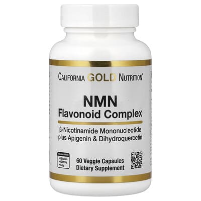 NMN Flavonoid Complex with Apigenin and Dihydroquercetin, 60 Veggie Capsules
