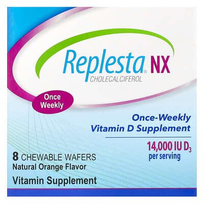 NX Cholecalciferol, Once-Weekly Vitamin D, Natural Orange, 14,000 IU, 8 Chewable Wafers