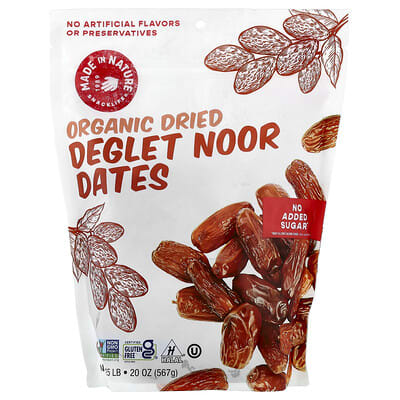 Органические сушеные финики Deglet Noor, 20 oz (567 g)