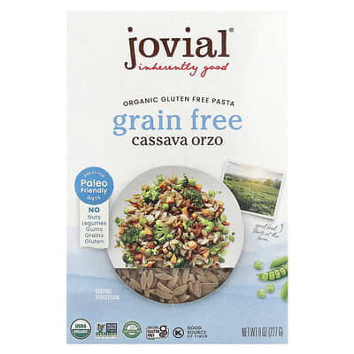 Organic Gluten Free Pasta, Cassava Orzo, 8 oz (227 g)