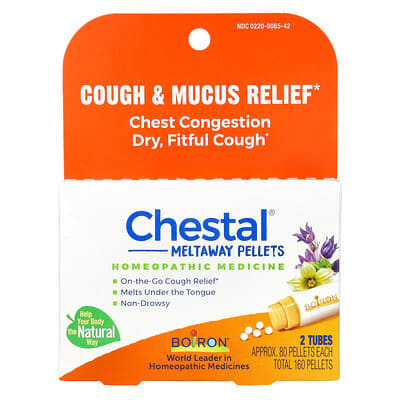 Chestal, Meltaway Pellets, 2 Tubes, Approx. 80 Pellets Each