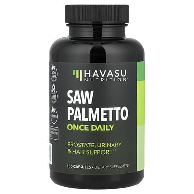 Saw Palmetto, Once Daily, 100 Capsules (500 mg per Capsule)