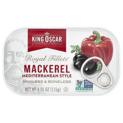 Royal Fillets™, макрель в средиземноморском стиле, 4.05 oz (115 g)