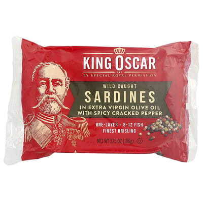 Wild Caught Сардины в оливковом масле Extra Virgin с острым перцем, 3.75 oz (106 g)