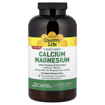 Target-Mins®, Calcium Magnesium with Vitamin D Complex, 360 Vegan Capsules