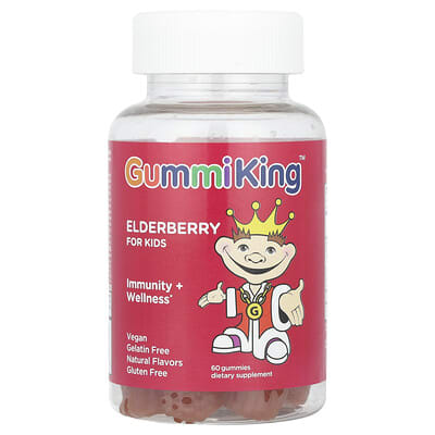 Elderberry for Kids, Immunity + Wellness, Lemon Raspberry, 60 Gummies