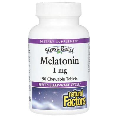 Stress-Relax®, Melatonin, 1 mg, 90 Chewable Tablets