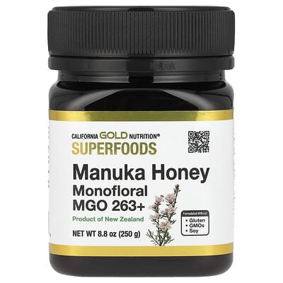 Суперфуд, мед Манука, монофлоральный, MGO 263+, 8.8 oz (250 g)
