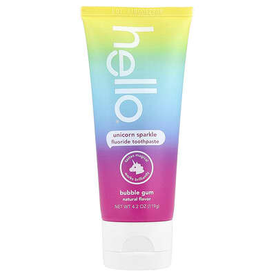 Kids, Fluoride Toothpaste, Unicorn Sparkle, Ages 2+, Bubble Gum, 4.2 oz (119 g)