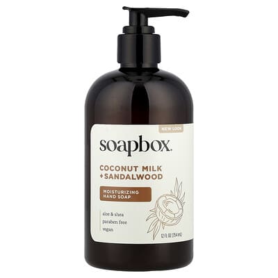 Увлажняющее жидкое мыло для рук, кокосовое молоко + сандал, 12 fl oz (354 ml)