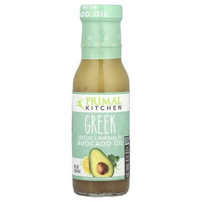 Dressing & Marinade Made With Avocado Oil, Greek, 8 fl oz (236 ml)