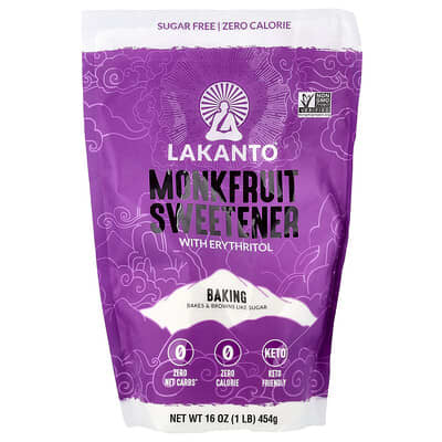 Подсластитель из монаньего дерева с эритритом, для выпечки, 16 oz (454 g)