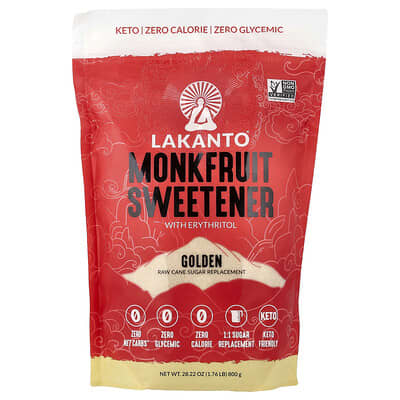 Подсластитель Monkfruit с эритритом, золотистый, 28.22 oz (800 g)
