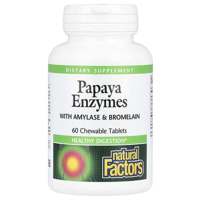 Papaya Enzymes with Amylase & Bromelain, 60 Chewable Tablets