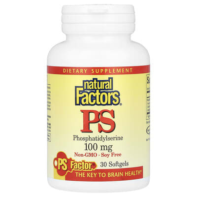 PS, Phosphatidylserine, 100 mg, 30 Softgels