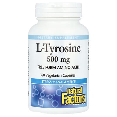 L-Tyrosine, 500 mg, 60 вегетарианских капсул
