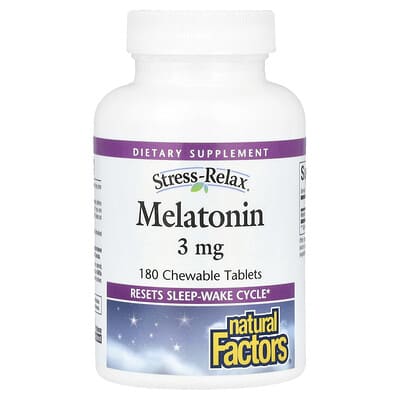 Stress-Relax®, Melatonin, 3 mg , 180 Chewable Tablets