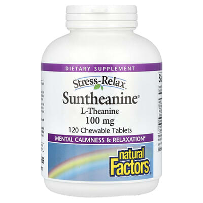 Stress-Relax®, Suntheanine® L-Theanine, Fruit, 120 Chewable Tablets (100 mg per Tablet)