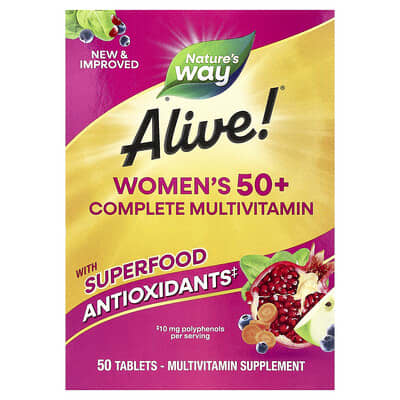 Alive!® Women's 50+ Complete Multivitamin, 50 Tablets