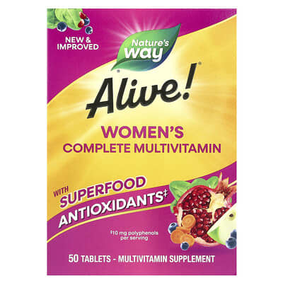 Alive!® Женский комплекс мультивитаминов, 50 таблеток