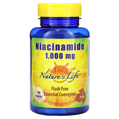 Энергетический ниацинамид (B-3), 1,000 mg, 100 таблеток