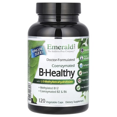 Coenzymated B-Healthy with L-5-Methyltetrahydrofolate, 120 Vegetable Caps