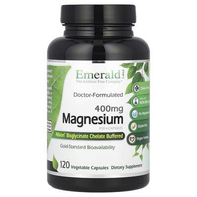 Emerald Laboratories Magnesium, 120 вегетарианских капсул (100 mg на капсулу)
