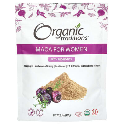 Organic Traditions Superfoods, Maca для женщин, 5.3 oz (150 g)