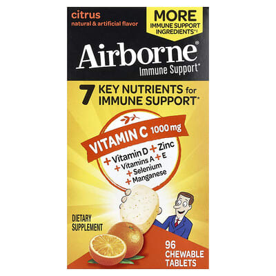 Immune Support, Citrus, 96 жевательных таблетки