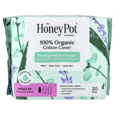 Organic Cooling травяной настой прокладки с крылышками Regular 20 шт