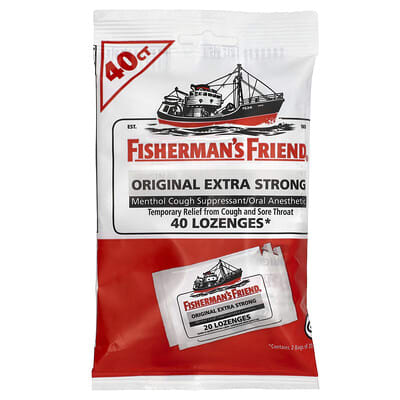 Menthol Cough Suppressant/ Oral Anesthetic Lozenges, Original Extra Strong, 40 Lozenges