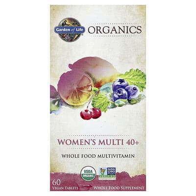 Organics, Women's 40+ Multi, 60 Vegan Tablets