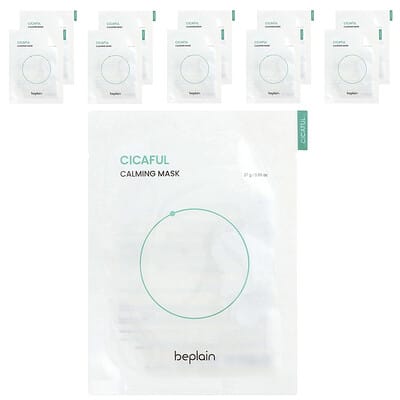 Cicaful Calming Beauty Mask, 10 Sheets, 0.95 oz (27 g) Each