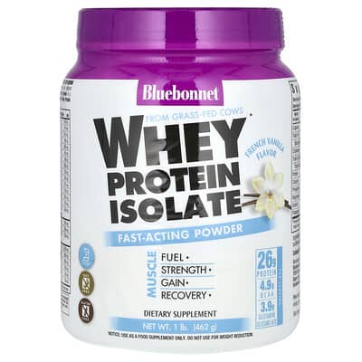 Whey Protein Isolate, French Vanilla, 1 lb (462 g)