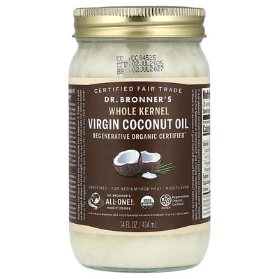 Virgin Coconut Oil, Whole Kernel, 14 fl oz (414 ml)