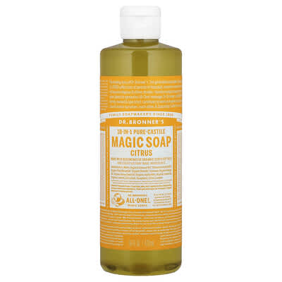 18-in-1 Pure-Castile Magic Soap, Citrus, 16 fl oz ( 473 ml)