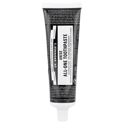 Dr. Bronner's All-One зубная паста без фтора, Anise, 5 oz (140 g)