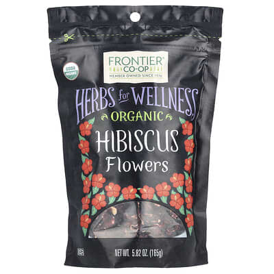 Organic Hibiscus Flowers, 5.82 oz (165 g)