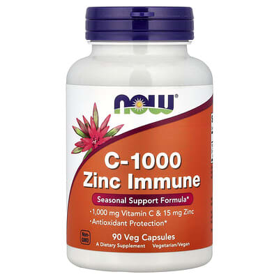 C-1000, цинк Immune, 90 вегетарианских капсул