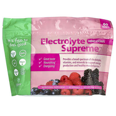 Электролиты Jigsaw Health Supreme™, Berry-Licious, 60 пакетиков, 3.4 g каждый